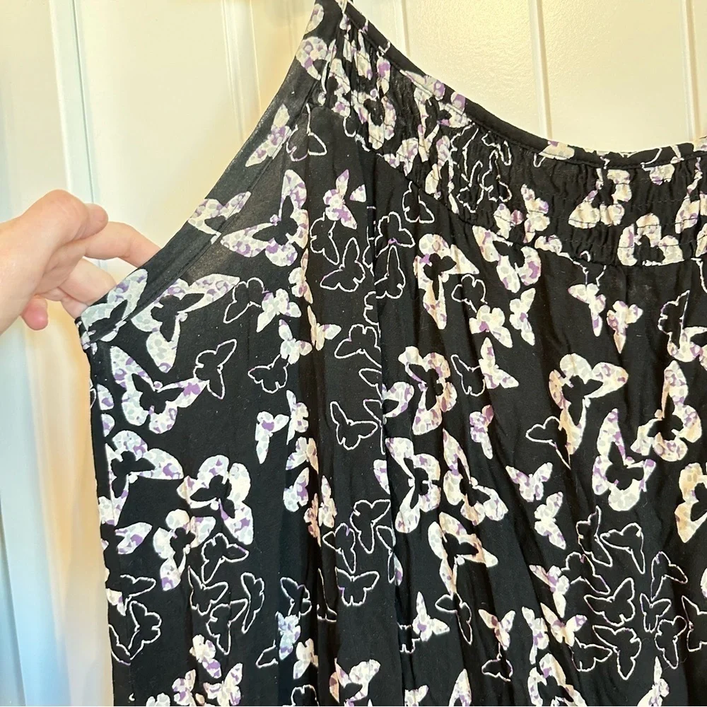 Strappy floral mini dress sleeveless swing flowy flattering women’s XL - Picture 3 of 7